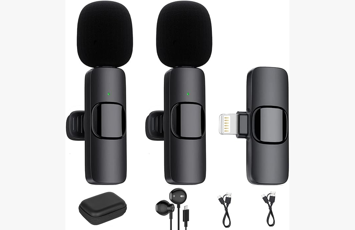¡Potencia tu experiencia de grabación con el Pack doble micrófono inalámbrico Ryzwoc K2 para iPhone! Aprovecha su precio de risa hoy mismo.