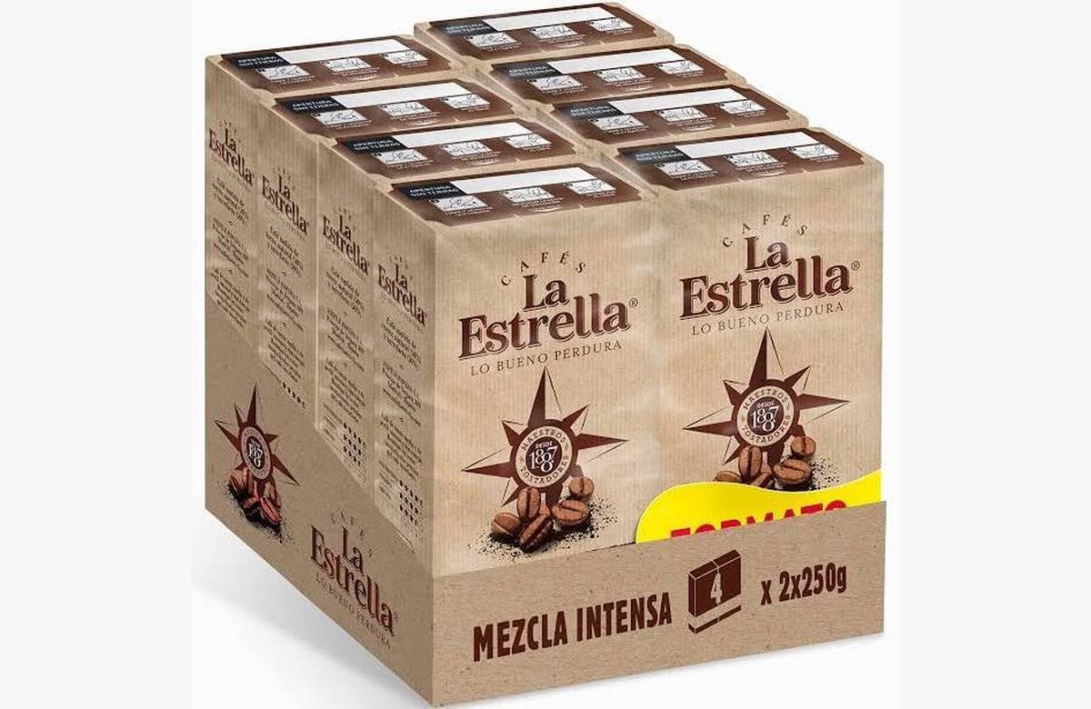 ¡Ahorra grandes cantidades! Pack 8 uds. La Estrella Café Molido Mezcla Intensa – 250 gr. a precio increíble