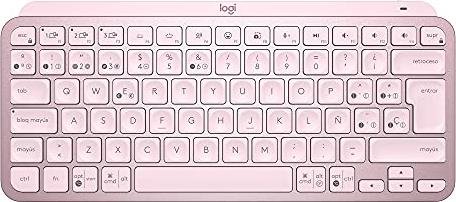 ¡Ahorra en grande con el teclado Logitech MX Keys Mini rosa, iluminación perfecta!