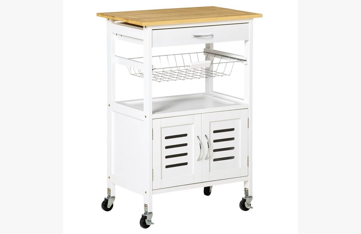 Maximiza el Espacio de tu Cocina con el Carrito HOMCOM: Orden y Estilo a tu Alcance