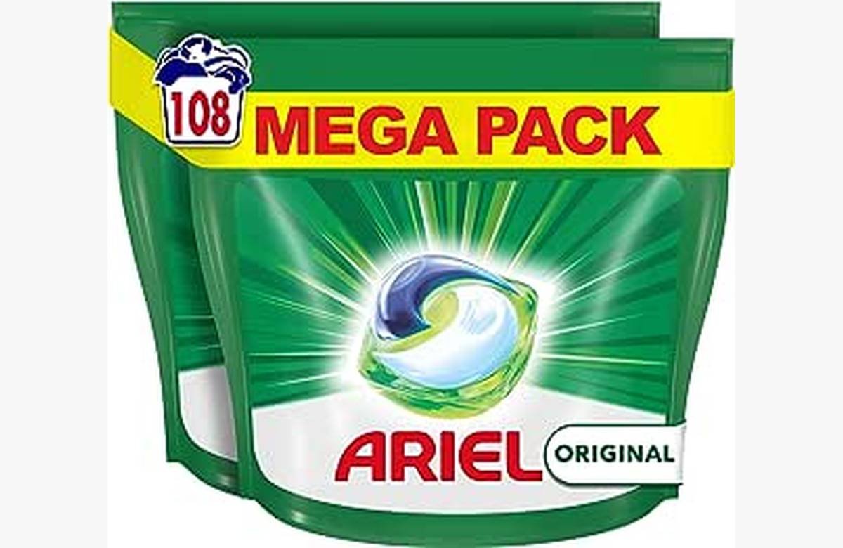 ¡Elimina manchas con facilidad! Descubre el poderoso detergente Ariel All-in-One para limpieza impecable en frío con 108 lavados al mejor precio.