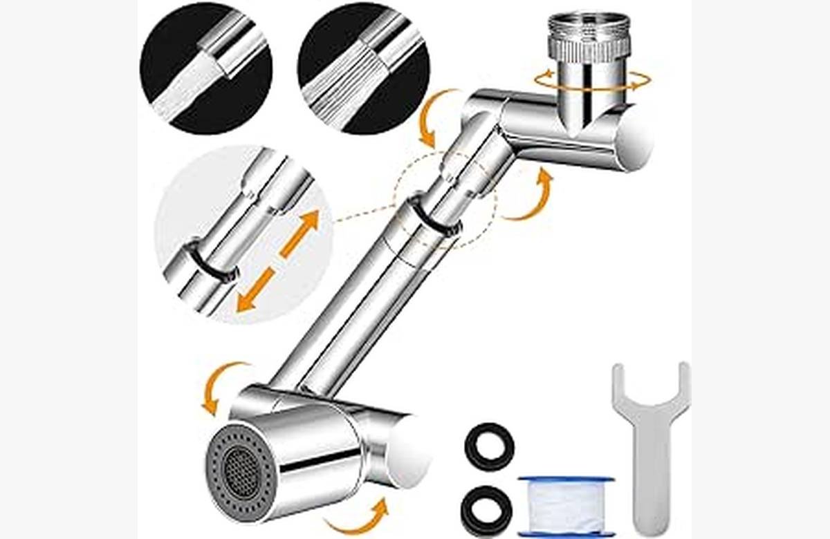 Descubre el Grifo de Extensión Multifuncional Giratorio: ahorra agua y disfruta de la máxima versatilidad.