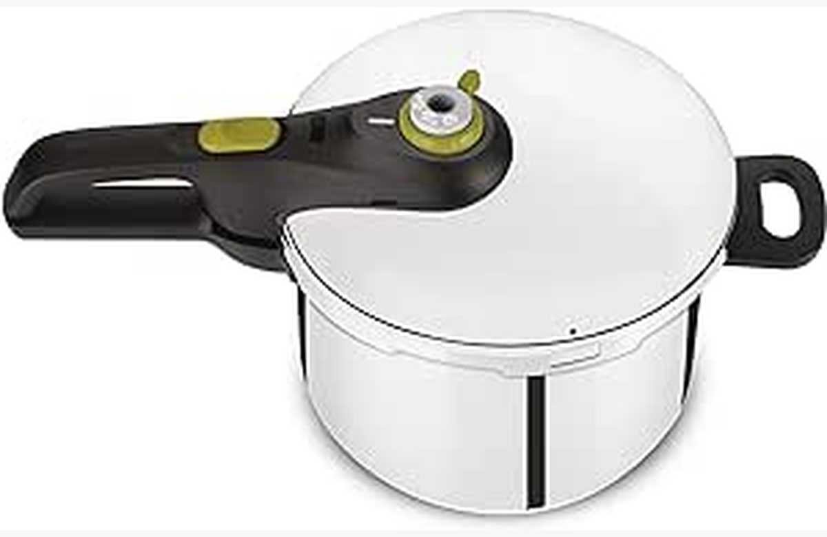 ¡Cocina más rápido y ahorra energía con esta olla a presión de acero inoxidable segura de 6 litros de Tefal! ¡Oferta exclusiva en Tefal Secure 5 Neo!