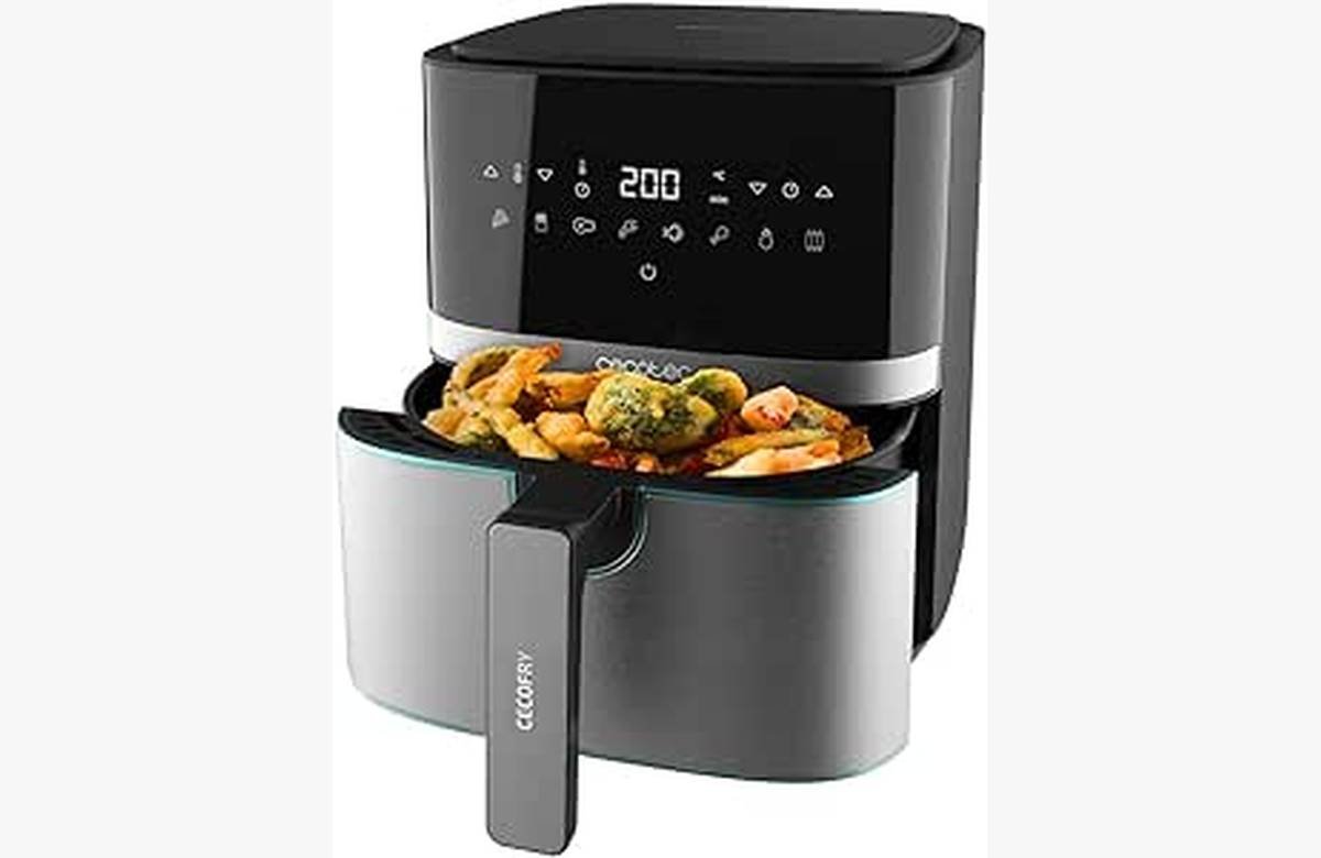 Prepara platos saludables y deliciosos al instante con la freidora sin aceite Cecotec Full Inox 5500 Pro