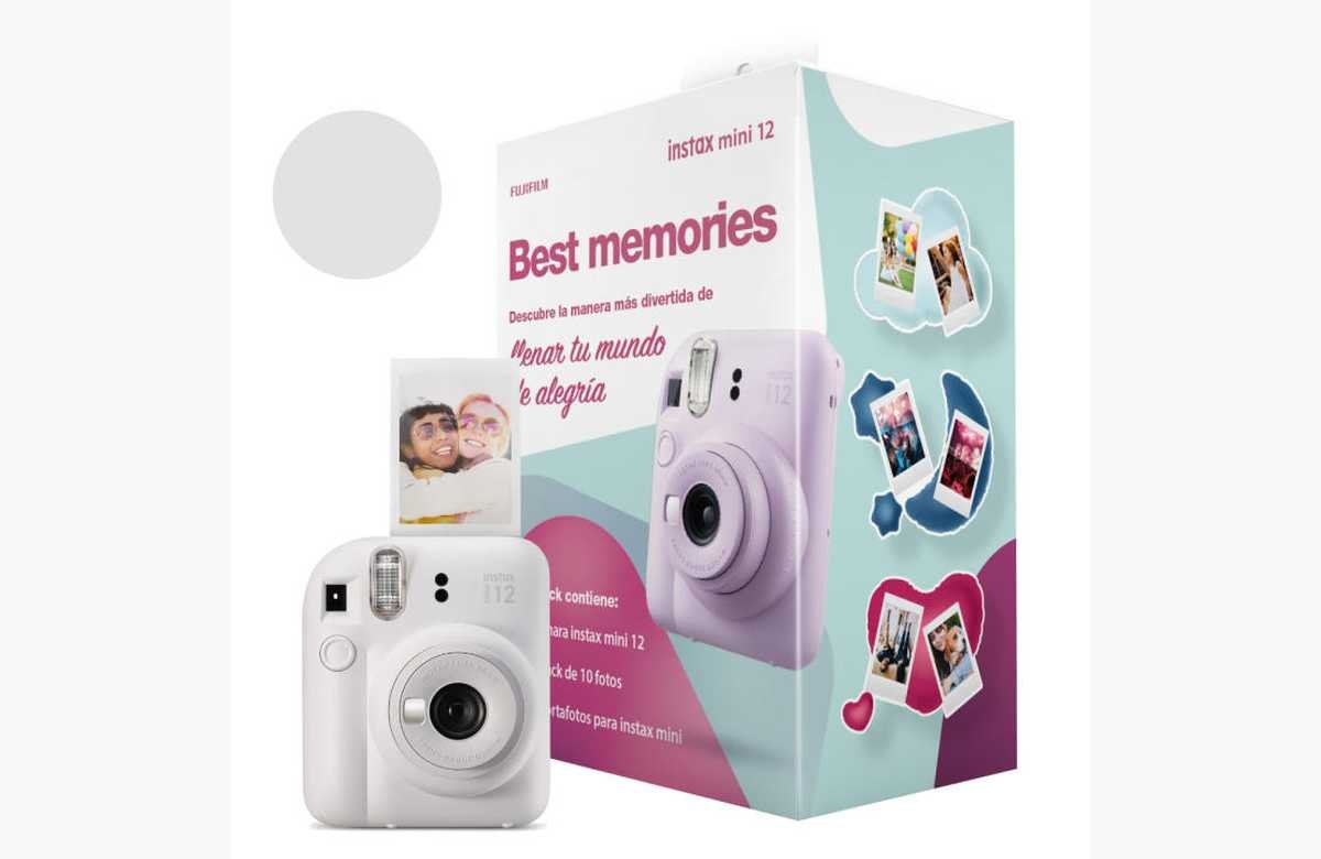No pierdas la oportunidad de inmortalizar tus mejores momentos con el Pack Cámara instax mini 12 ¡Incluye película y 3 porta fotos!