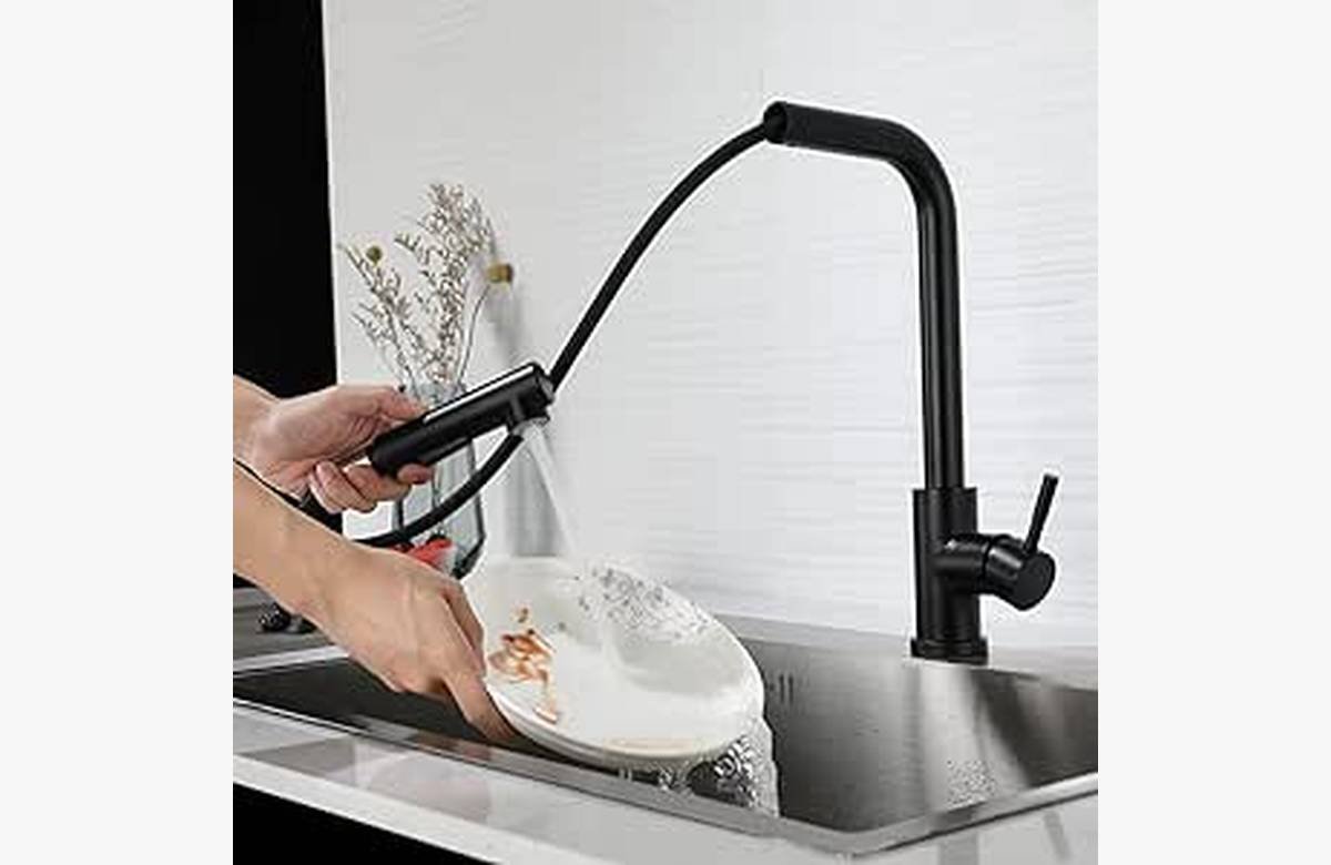 ¡Mejora tu cocina con este grifo de cocina extensible de acero inoxidable! ¡Oferta imperdible!