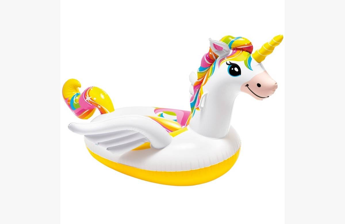 ¡No te pierdas esta oferta! Unicornio hinchable INTEX tamaño mediano a precio irresistible.