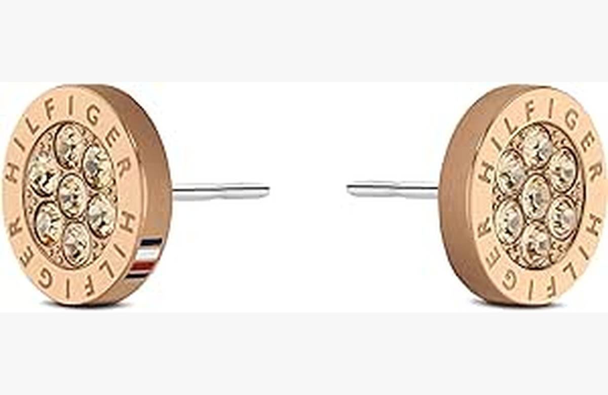 ¡Deslumbra con estilo! Pendientes Tommy Hilfiger de acero inoxidable con cristales, ¡una oferta irresistible!