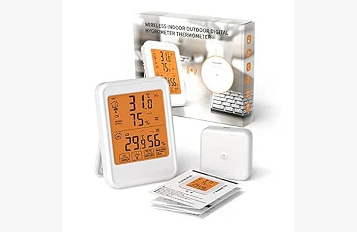 Ahorra dinero y disfruta del máximo confort con este termómetro higrómetro inalámbrico de última generación. ¡La oferta más irresistible para controlar la temperatura y humedad de tu hogar y exterior!