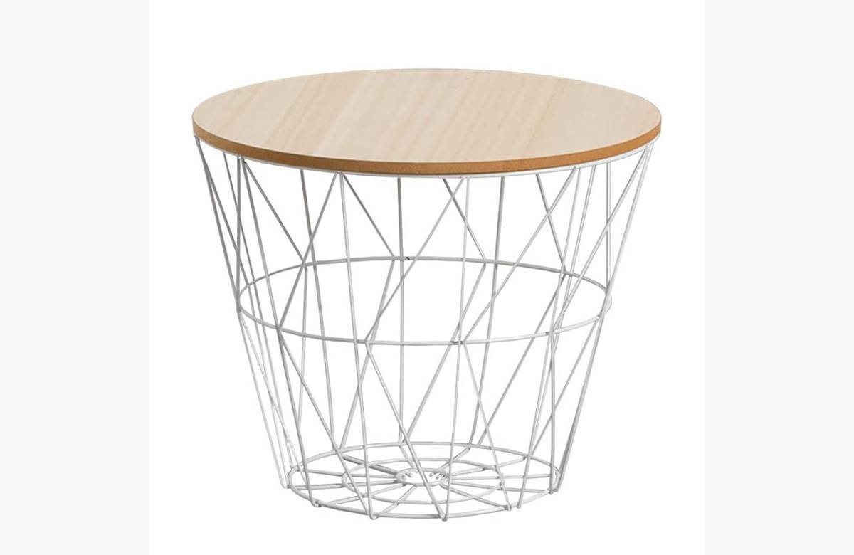 Renueva tu hogar con la elegante mesa auxiliar nórdica de madera extraíble