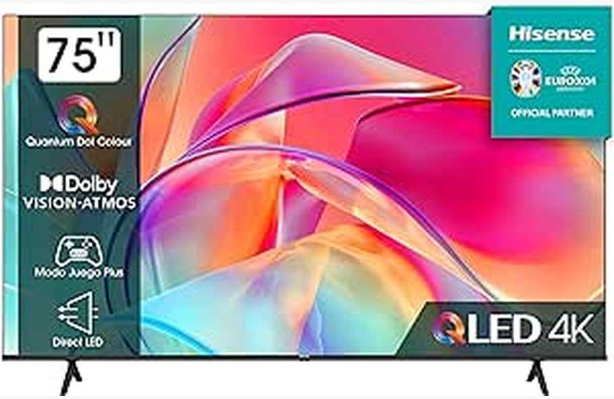 ¡Increíble descuento! Televisor Hisense 75E7KQ QLED Smart TV de 75, con Quantum Dot Colour, Dolby Vision y más. ¡No te lo pierdas!