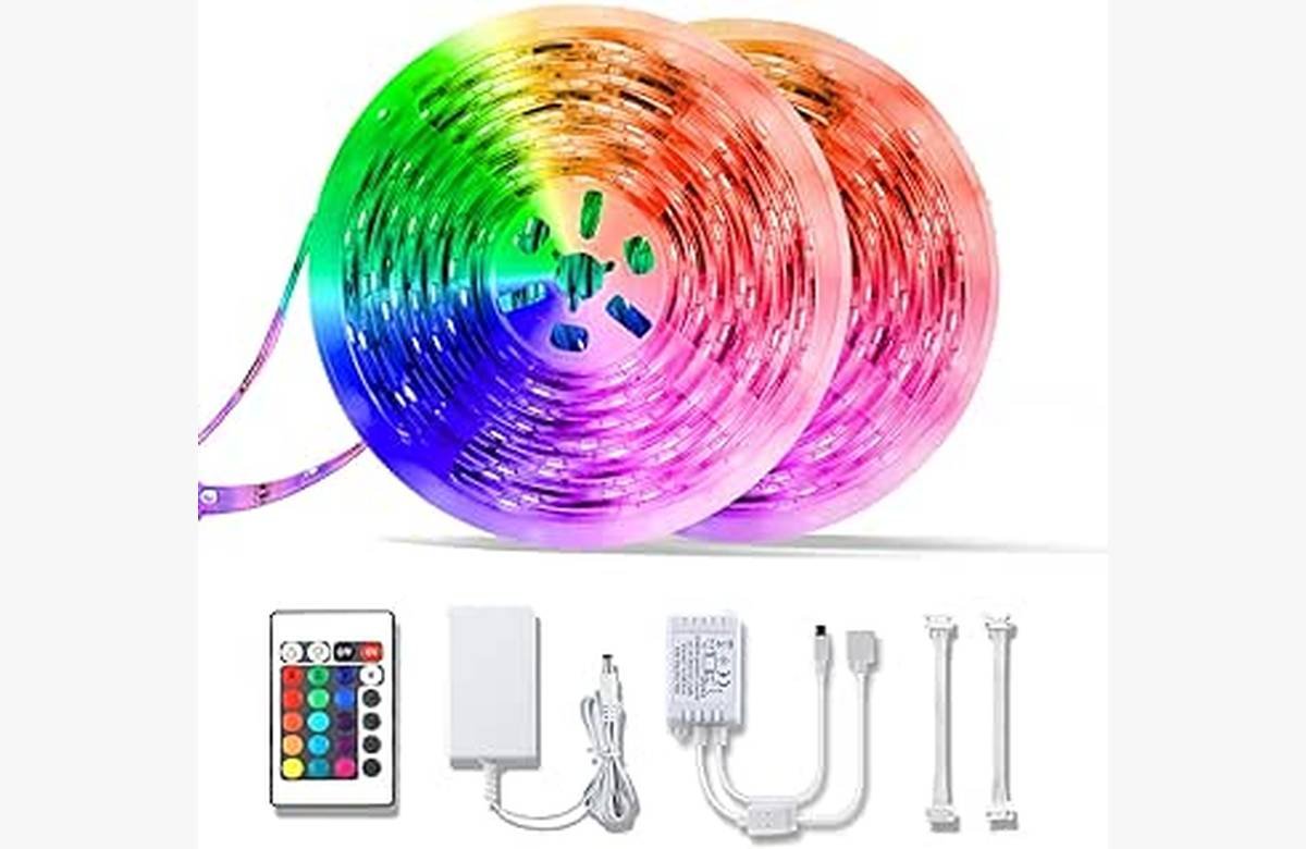 ¡Tira de luz LED RGB 10M con control remoto y modo de música! Aprovecha ahora el descuento exclusivo y ahorra en tu decoración.