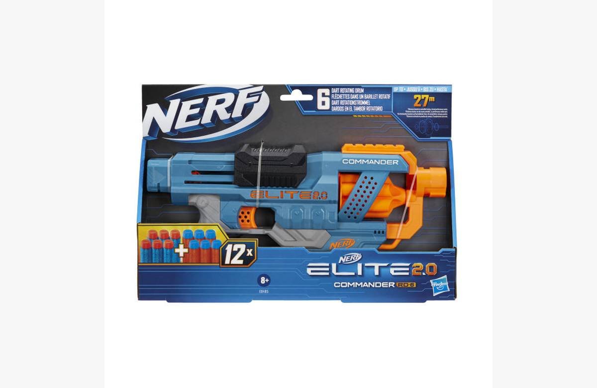 ¡Ahorra en grande en el lanzador de dardos Hasbro Nerf Elite 2.0 Commander RD-6 y obtén envío gratis!