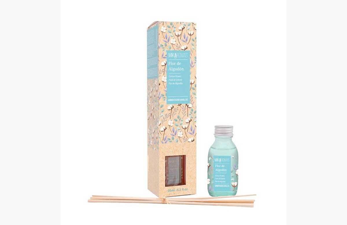 ¡El aroma más cautivador para tu hogar! Descubre la irresistible flor de algodón con el ambientador Mikado Mikaromas.