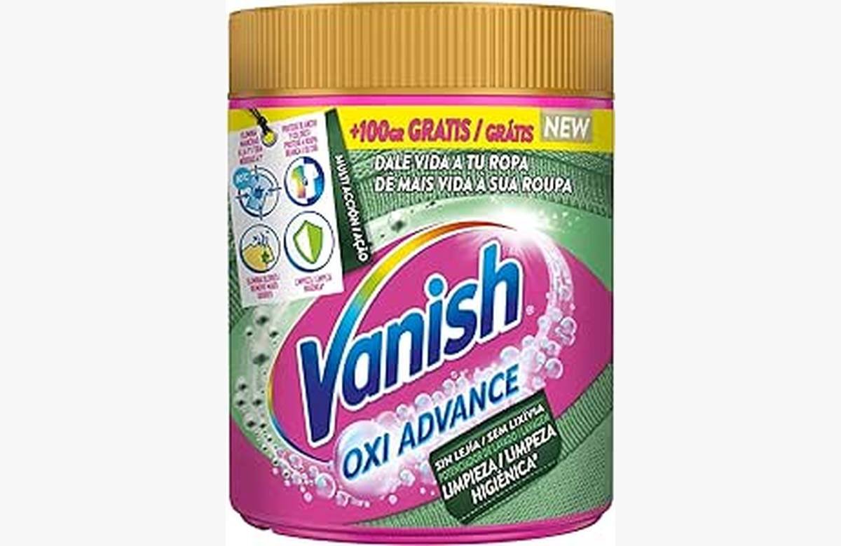 ¡Potencia el lavado y elimina manchas con Vanish Oxi Advance Higiene! ¡Oferta única, no te la pierdas!