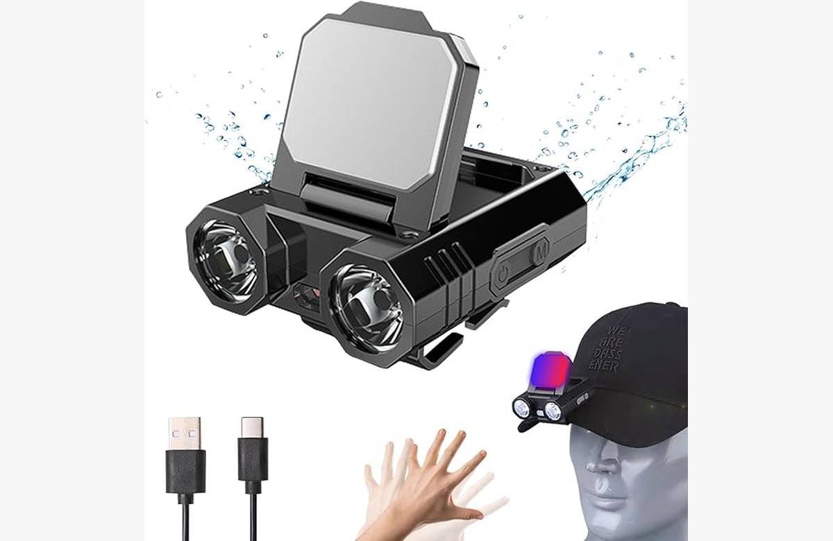 ¡Ilumina tus aventuras al aire libre con esta luz frontal LED recargable y segura!