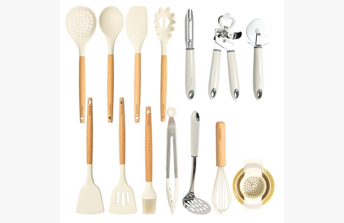 ¡Equipa tu cocina con utensilios de calidad! Juego CAROTE 16 piezas antiadherentes y resistentes al calor ¡No te pierdas esta increíble oferta!