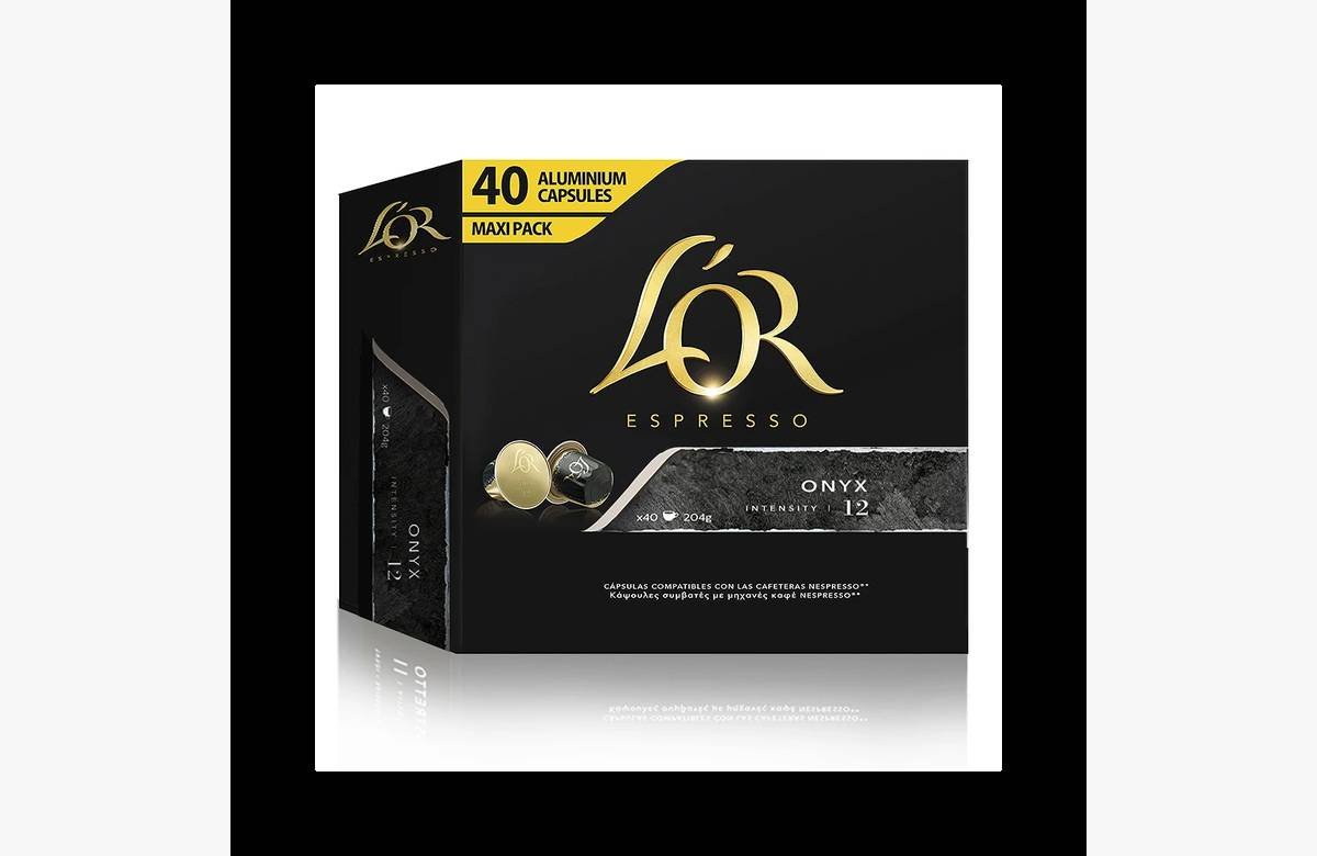 ¡Descuento brutal en el pack de 40 cápsulas Onyx L’OR compatibles Nespresso!