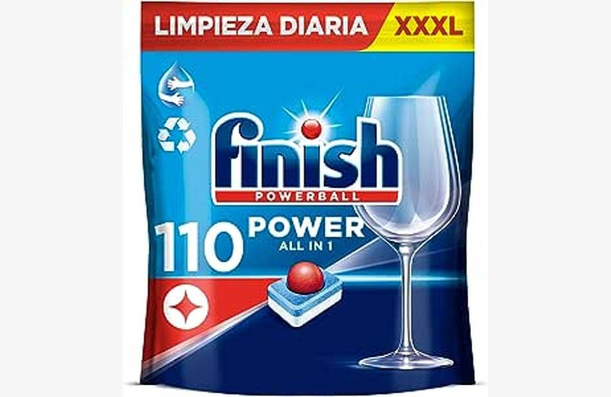 ¡Consigue la mejor limpieza para tu lavavajillas con las pastillas Finish Powerball Power All in 1 en un increíble pack de ahorro!