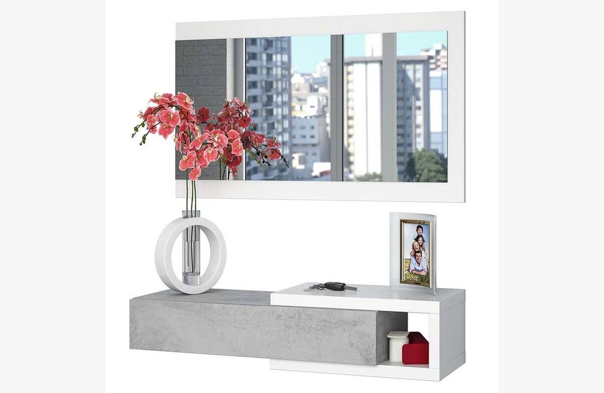¡Renueva tu hogar con estilo industrial! Descuento único en recibidor completo con espejo