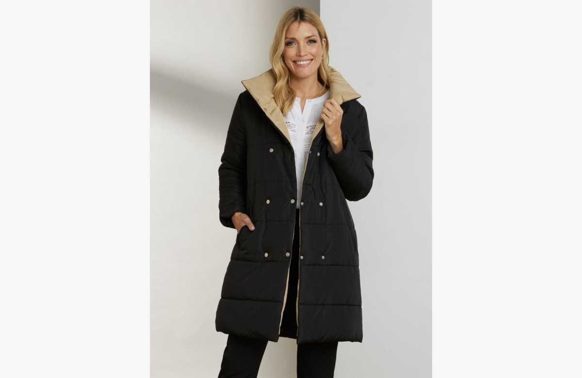 ¡Consigue ya tu abrigo acolchado de diseño bicolor al mejor precio del mercado!