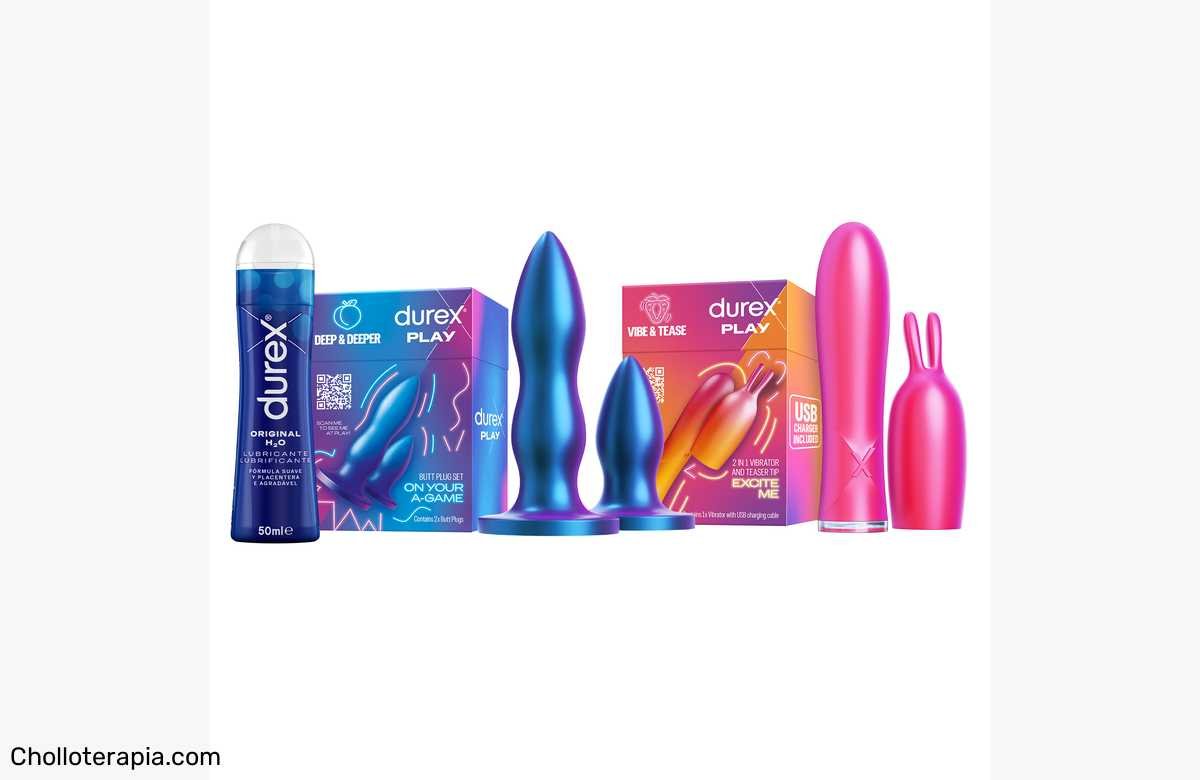 ¡Siente el placer máximo con nuestro Pack Durex: Plugs Anales DEEP & DEEPER + Conejito Vibrador VIBE & TEASE + Gel lubricante Original h2o!