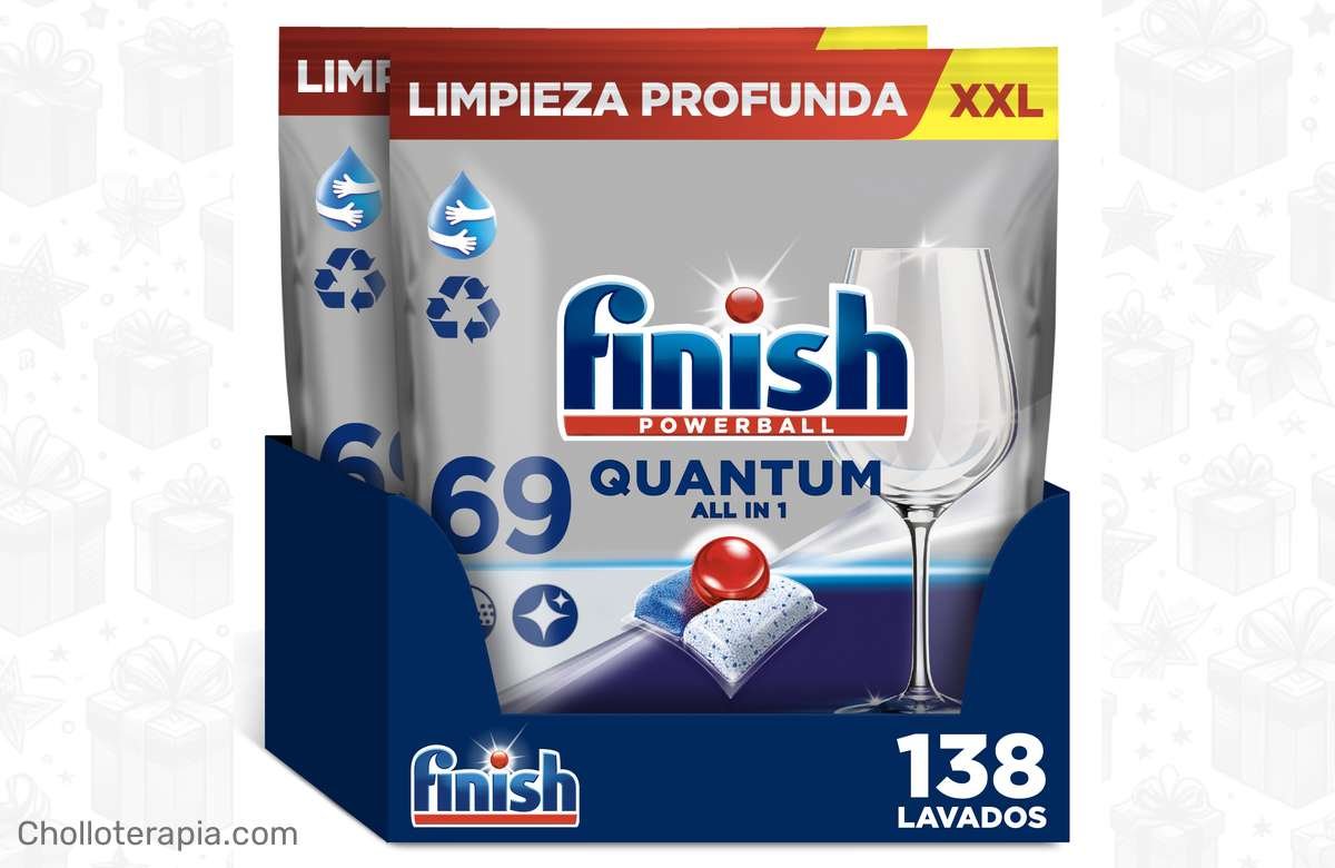 El mejor chollo: Finish Quantum All in 1, 138 pastillas para lavavajillas a un precio irrisorio
