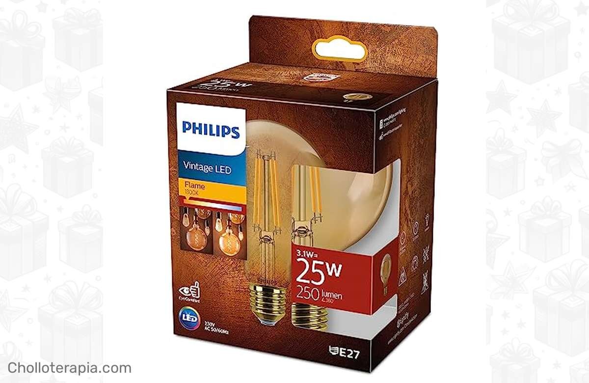 Luz impresionante a un precio ridículamente barato: Bombilla LED Vintage Philips en oferta