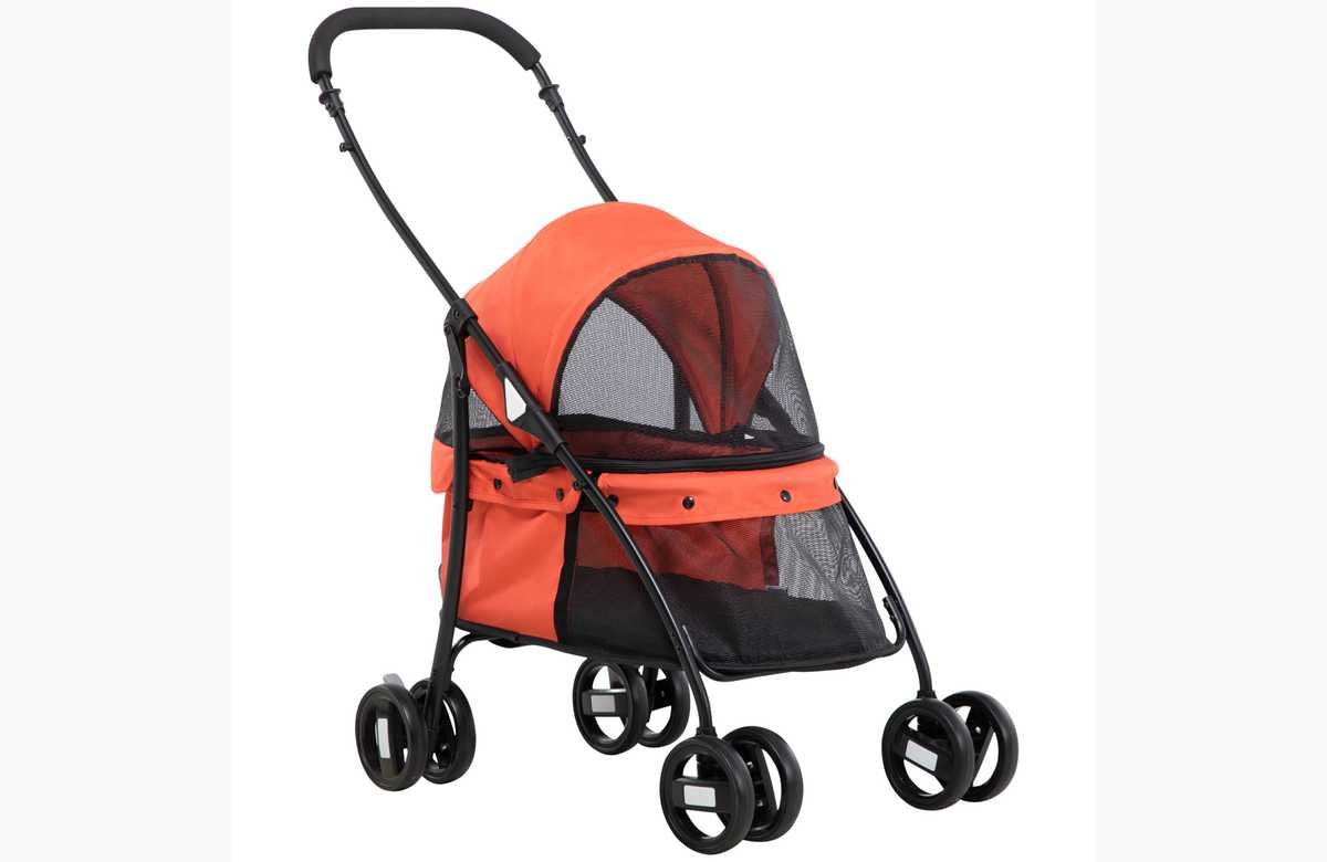 ¡Pasea a tu peludo con estilo y comodidad con el increíble cochecito PawHut para mascotas!