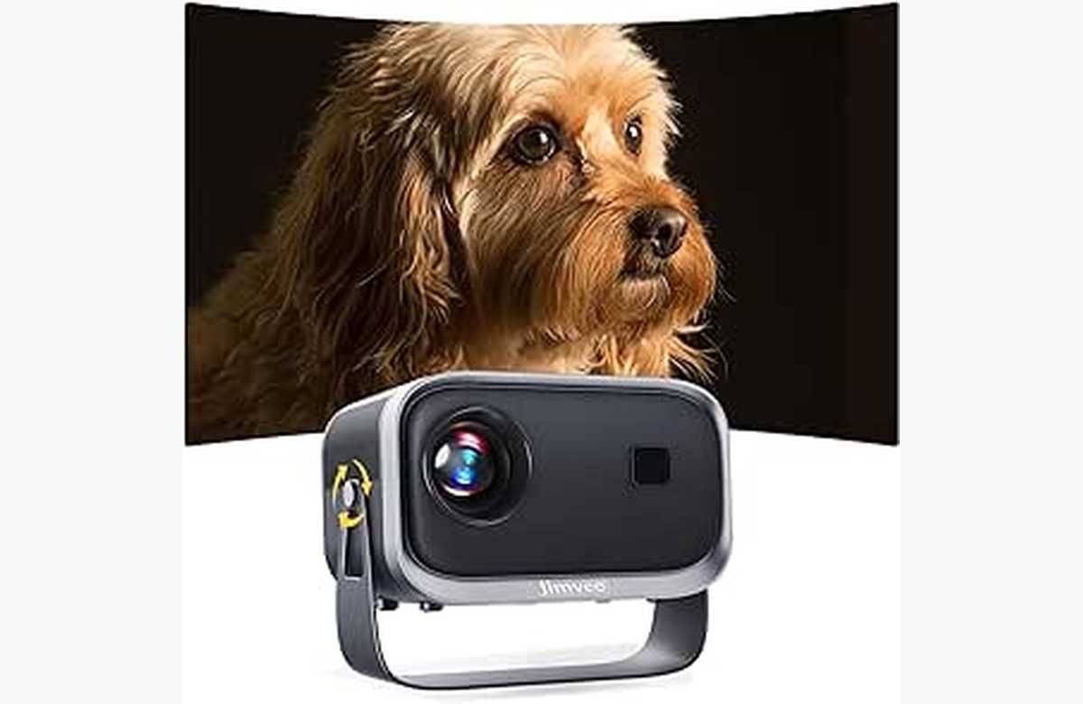 ¡Oferta única! Proyector Jimveo: Ahorra 50% en un proyector portátil con enfoque eléctrico y rotación de 360°