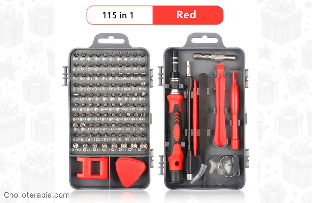 Repara tus dispositivos como un profesional con el Kit de destornilladores magnéticos 130 en 1