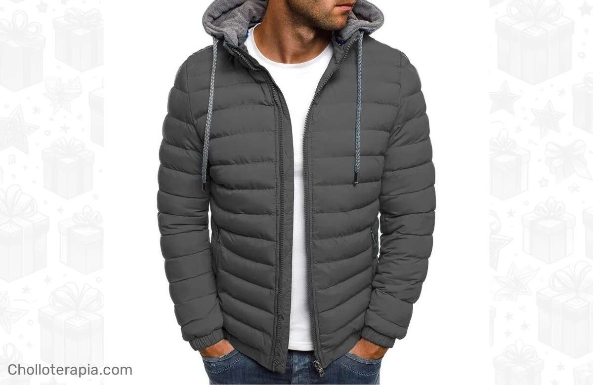¡Abrígate en estilo con esta chaqueta de algodón suelta para hombres!
