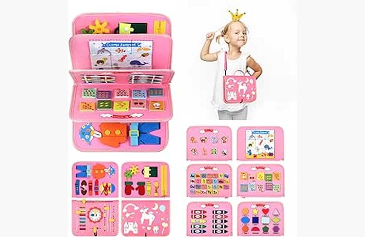 ¡No te pierdas este descuento del 49% en Busy Board Montessori para pequeños genios de 1 a 4 años! ¡Estimula su desarrollo de forma divertida!