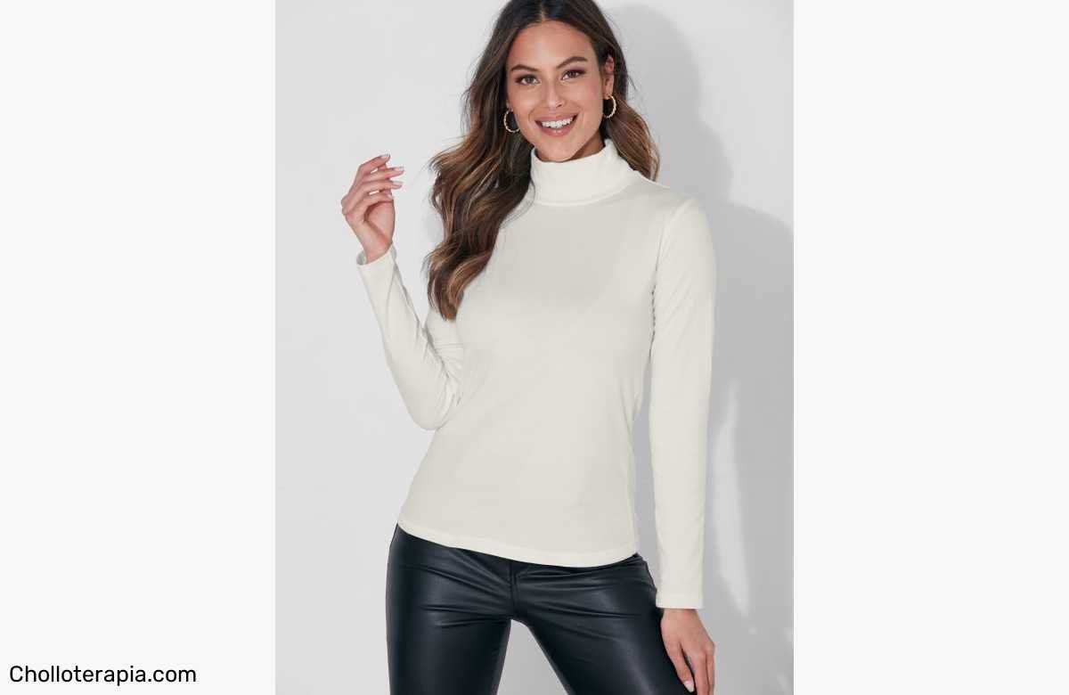 ¡Camisetas de cuello cisne irresistibles para tu look exclusivo a precios increíbles!