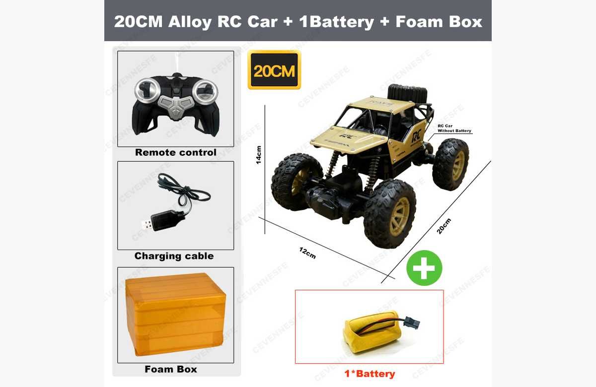 ¡Arranca la diversión! Coche todoterreno teledirigido 4WD, versión actualizada, ¡con descuento de infarto!