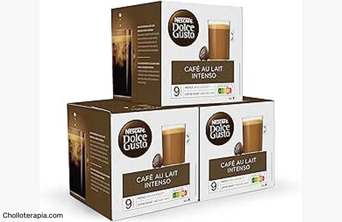 ¡No te quedes sin tu dosis de energía matutina! NESCAFÉ Dolce Gusto Café con Leche Intenso – x3 pack de 16 cápsulas, ¡un total de 48 oportunidades de disfrutar del mejor café a precio de ganga! ¡Aprovecha ya esta oferta imperdible y empieza tus mañanas con un