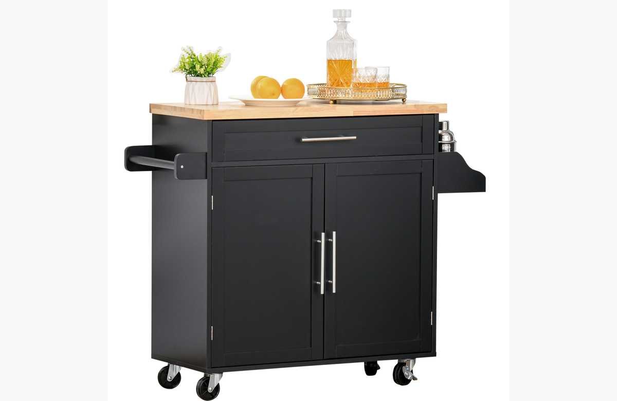 ¡No te quedes sin tu carrito de cocina con armario y estantes ajustables a precio de locura!