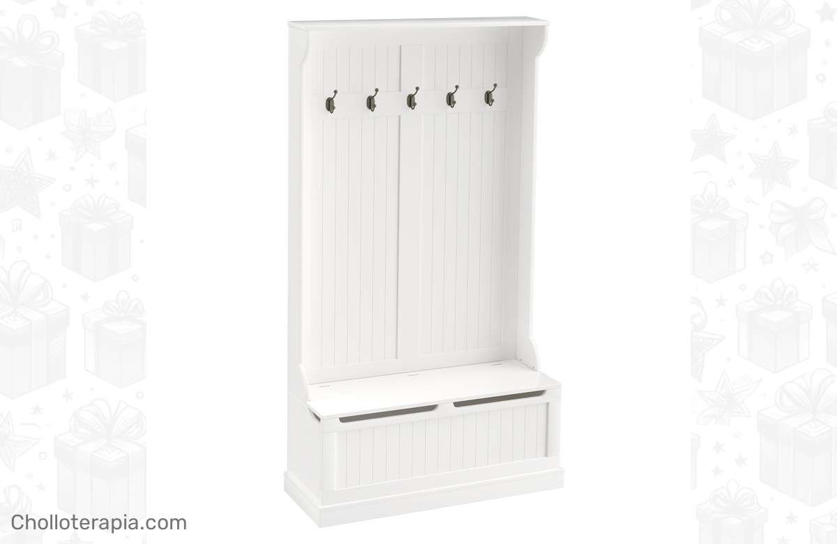 ¡Aprovecha ya esta oferta única para organizar tu pasillo! Perchero con Banco Conjunto de Pasillo HOMCOM: ¡almacenaje y estilo al mejor precio!