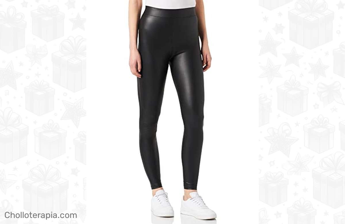 ¡Arrasa con las increíbles Leggings Polainas Coated Black L y luce con estilo único!