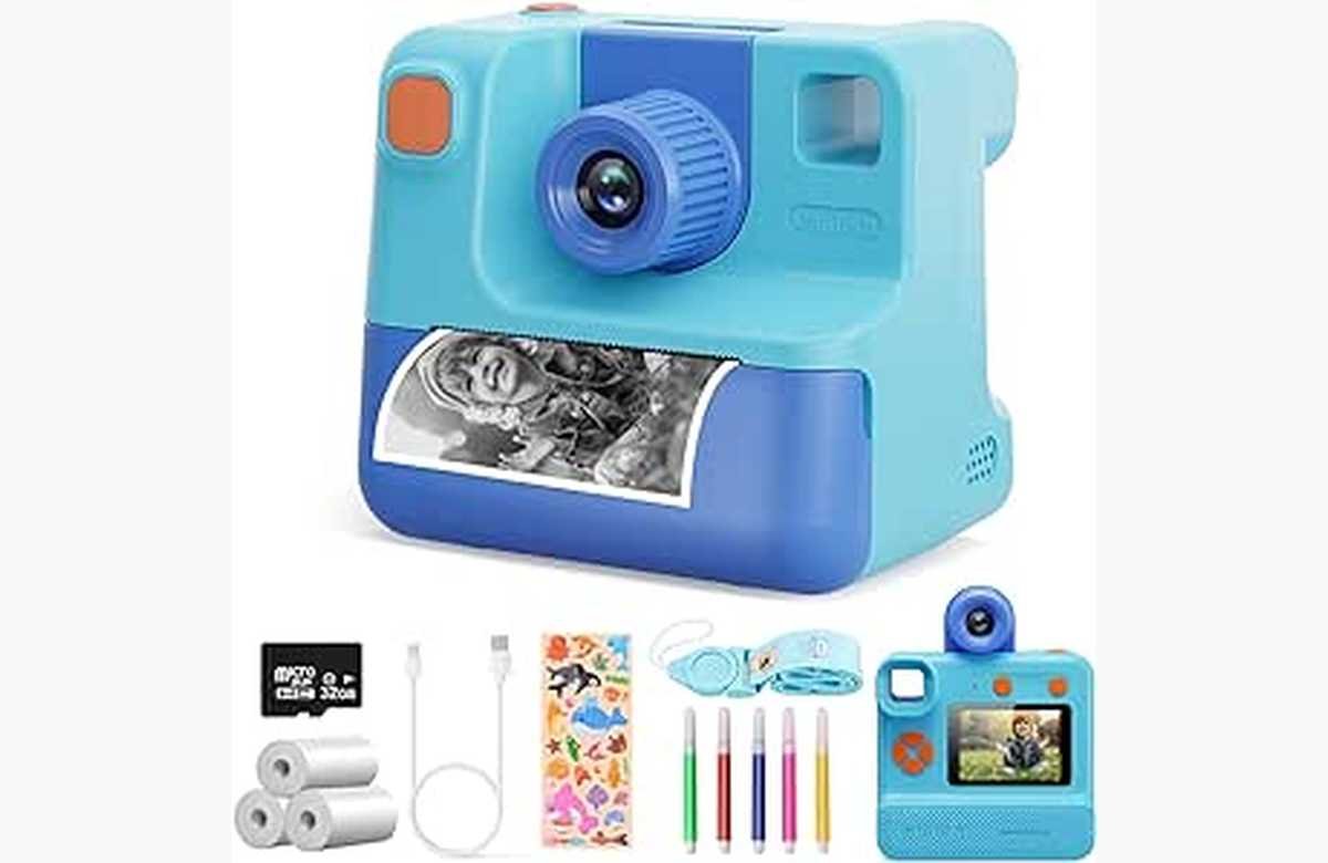 ¡No te pierdas la oportunidad de inmortalizar momentos únicos con la cámara instantánea para niños! ¡El regalo perfecto incluye tarjeta SD de 32GB, papel de impresión y bolígrafos de colores!