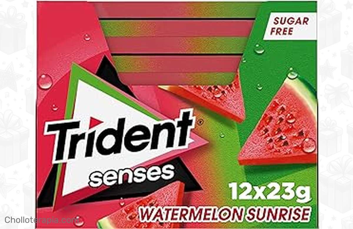 ¡Trident Chicles de Sandía: Sabor refrescante sin azúcar! ¡Hazte con 12 x 23g a precio irresistible!