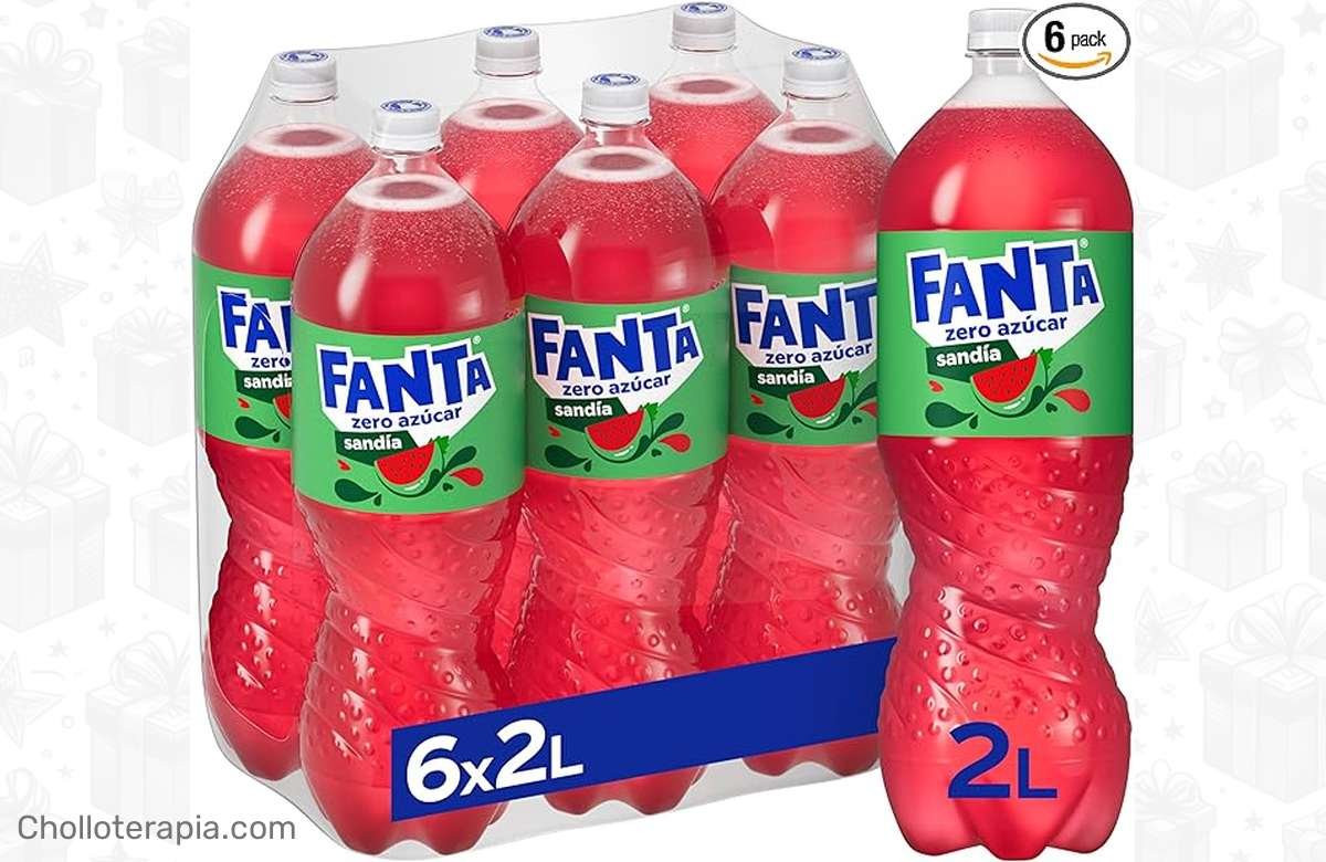 ¡Disfruta el sabor veraniego de Fanta Sandía con su pack de 6 botellas de 2 litros!