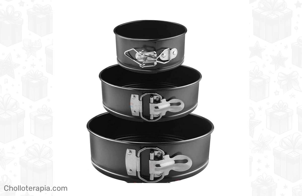 ¡Haz de tus pasteles una obra maestra con este molde desmontable de 3 piezas! ¡No te lo pierdas!