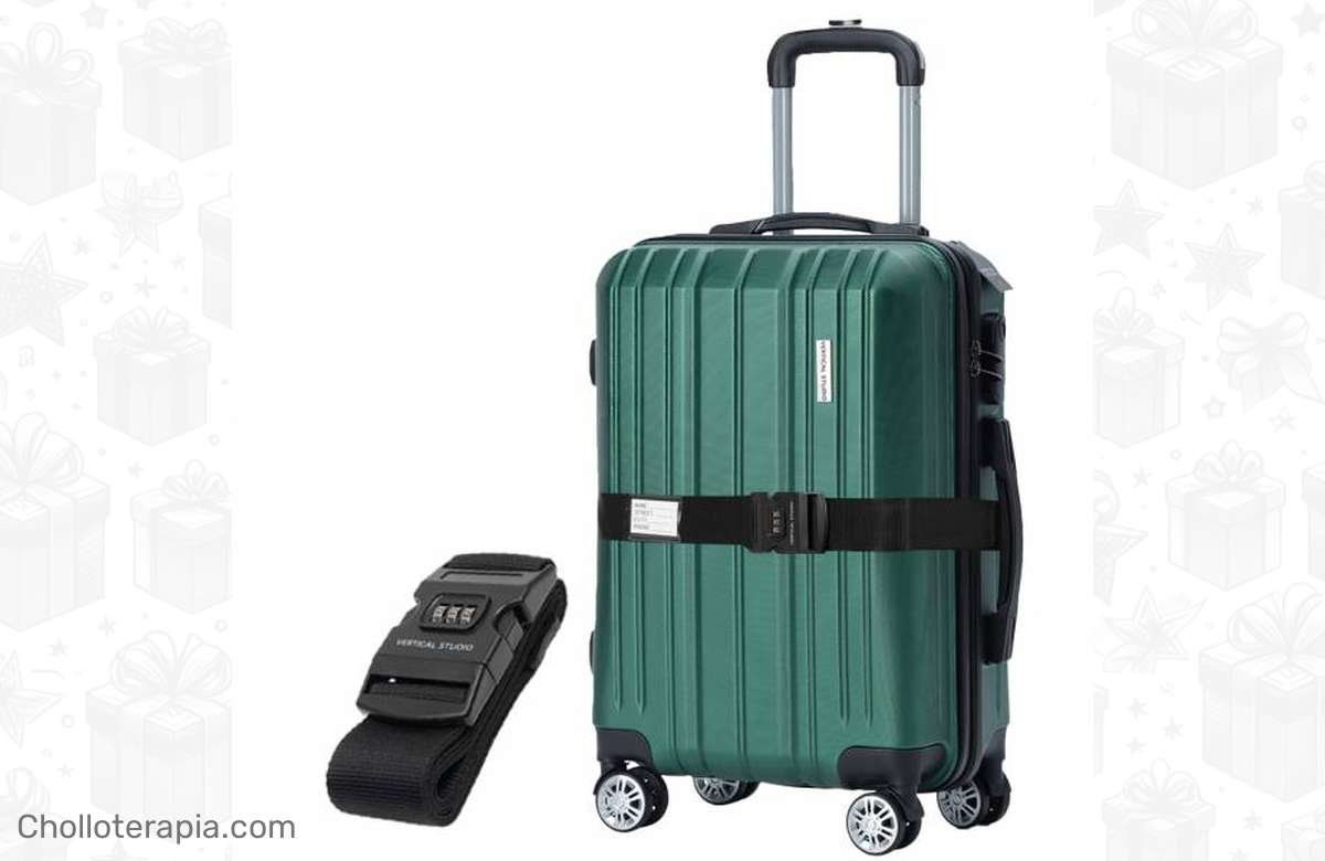 ¡No te lo pierdas! Maleta de cabina Silkström de Vertical Studio en color verde + correa de equipaje GRATIS. ¡Hazte con ella ya!