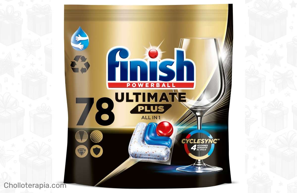 ¡No te quedes sin ellas! Finish Powerball Ultimate Plus All in 1 – 78 Pastillas para Lavavajillas a precio de regalo