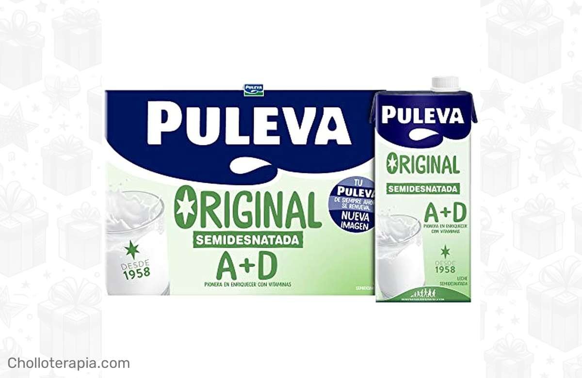 ¡No te quedes sin leche! Aprovecha esta increíble oferta: Pack 6 x 1 L Puleva Leche Semidesnatada Vitaminas A+D, ¡llévate 6 L al precio de saldo! ¡No encontrarás una ganga mejor!