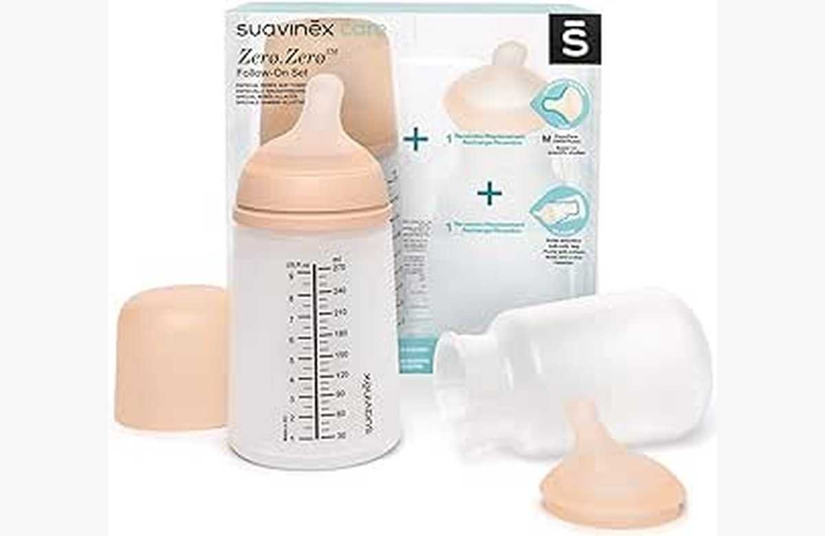 ¡Chollo total! Suavinex te trae el Set Biberón Anticólicos Zero Zero con Tetina de Flujo Medio. ¡No te lo pierdas para consentir a tu bebé!