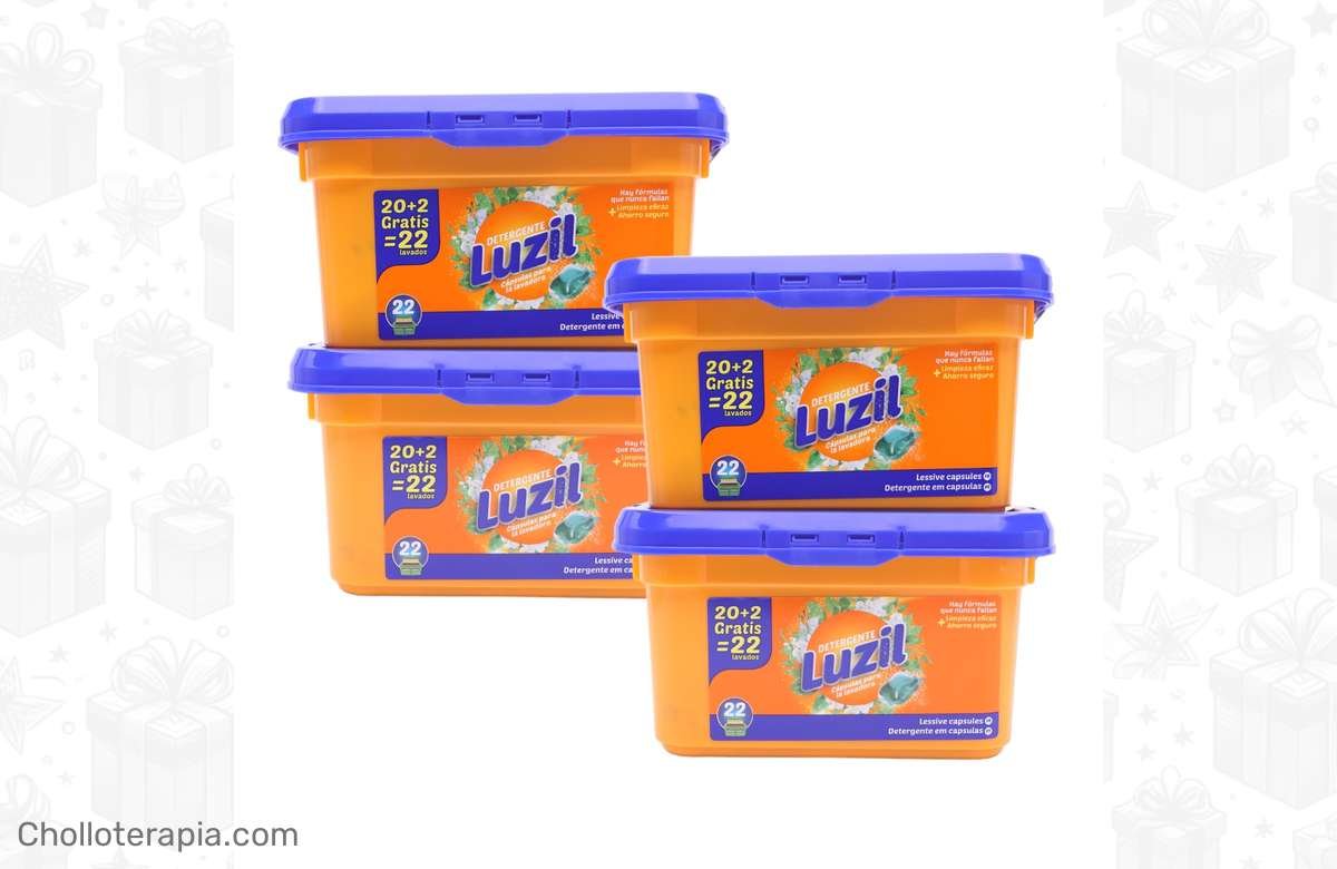 Limpieza impecable: Pack de 4 cajas de Detergente Luzil Lavadora en Cápsulas para 88 lavados. ¡No lo dejes escapar!