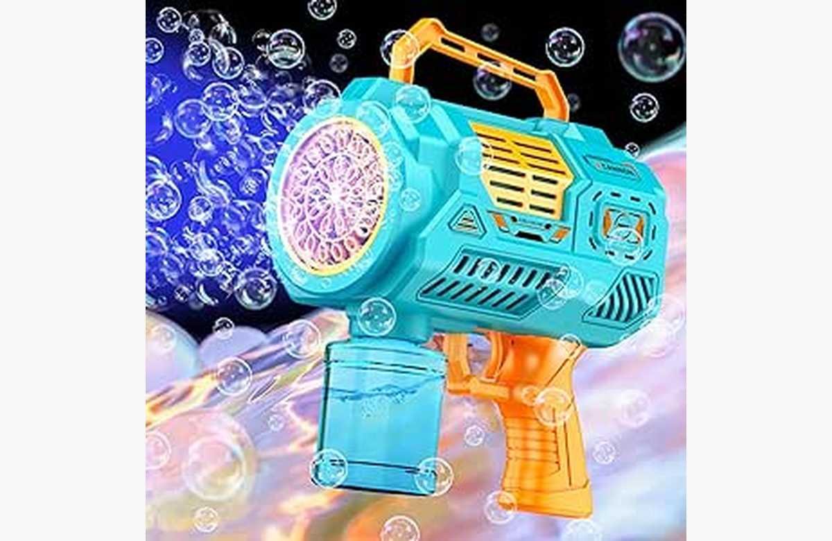 ¡Diversión asegurada con la Pistola de Burbujas recargable al 50% de descuento!