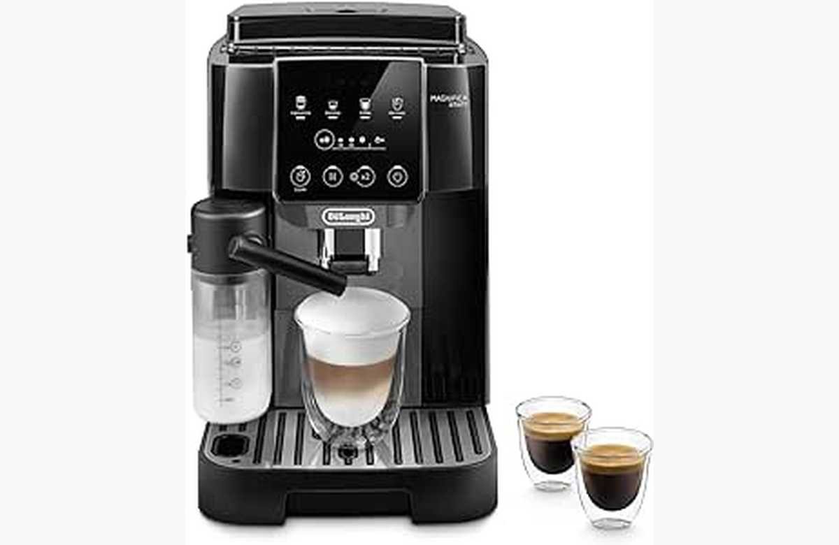 Prepara un café perfecto con solo presionar un botón: la Cafetera automática De’Longhi Magnifica Start ECAM220.60.BG con LatteCrema Hot. ¡Café premium al alcance de tu mano!